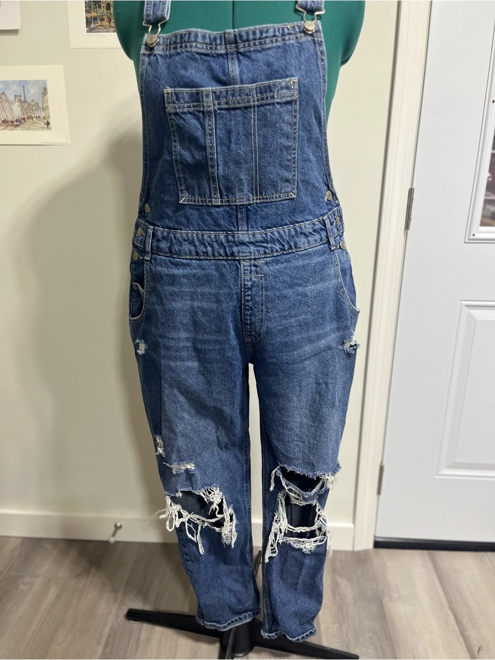 Arizona Jean Company Light Blue Denim Bib Overalls